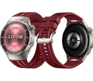 bracelet giopuey premium pour huawei watch gt 6 pro – tpu souple rouge