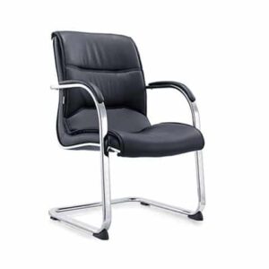 12513 fauteuil visiteur pu ys322c noir c4 pied chrome 728256.jpg