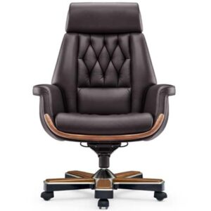 13553 fauteuil president cuir 1001505a marron pied chrome ergo 1056871.jpg