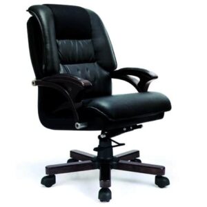 16521 fauteuil president cuir 915 marron pietement en bois 1108068.jpg