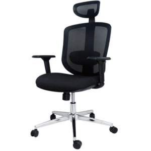 17693 fauteuil dossier haut a maille ms 06h noir orthopedique.png