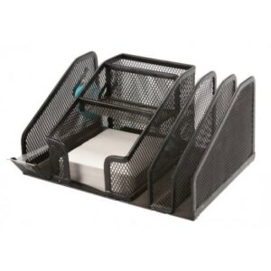 28623 organiseur de bureau en metal 6 compartiments devidoir kf16573 noir.jpg