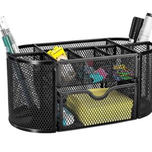 35036 organiseur de bureau en metal hy1002 noir.jpg