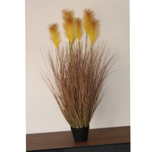 43196 fleurs de decoration ref 7 118cm couleur jaune saumon.jpg